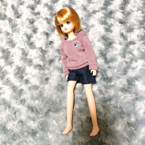 832【復刻版初代リカちゃん】ドット柄ピンクのふんわりかぼちゃパンツ 843【復刻版初代リカちゃん】カラフルドット柄のふんわり