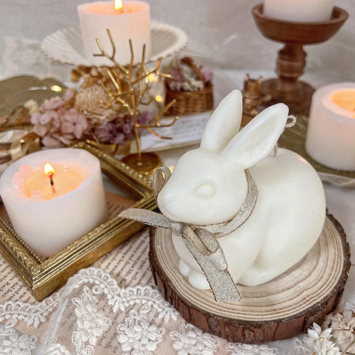 お座りうさぎのキャンドル〉香りが選べる インテリア 雑貨 キャンドル