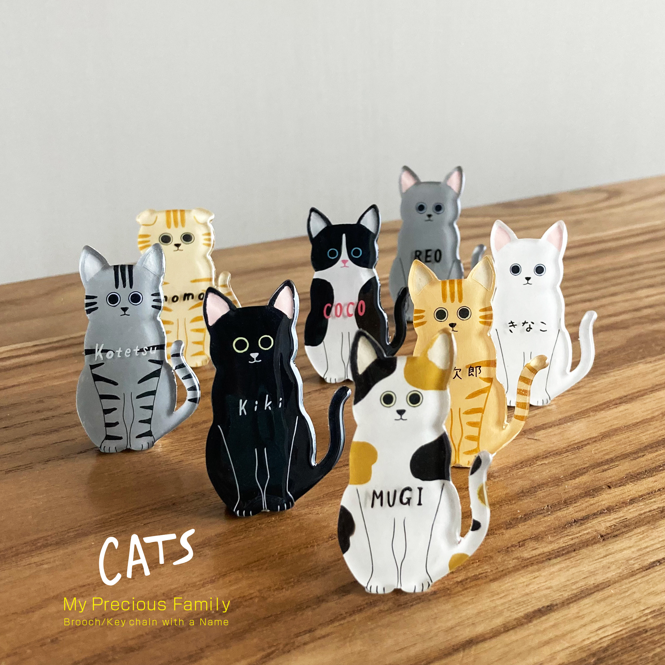 猫 リボン柄 ベルト付きポーチ ベージュ ハンドメイド （ワンピース 