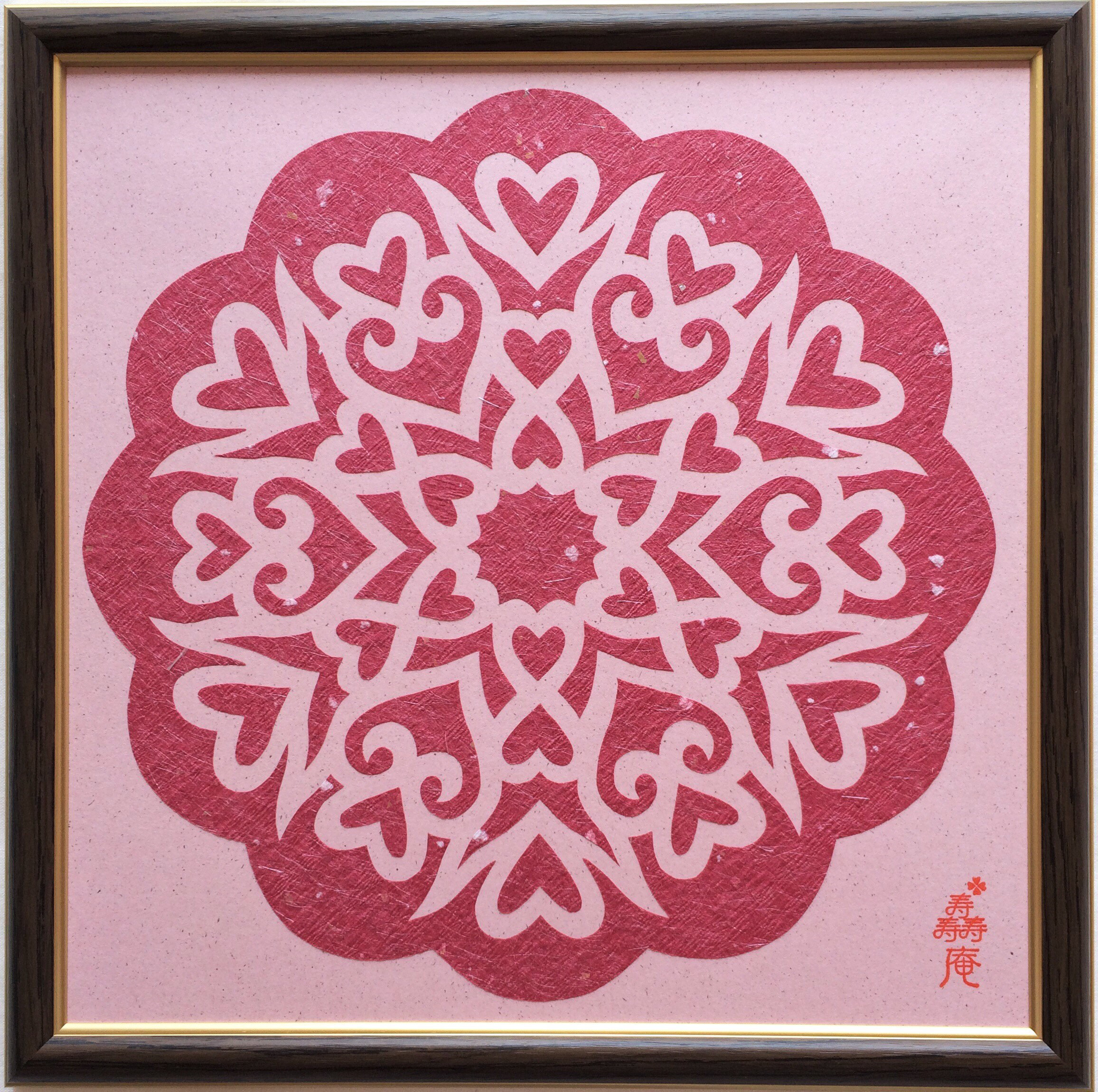 ‼️‼️切り絵　貼り絵　和紙　花の絵 シルバー額縁付き 楽天市場】和紙ちぎり絵キット・ミニ壁掛け「紫陽花」 : 布が