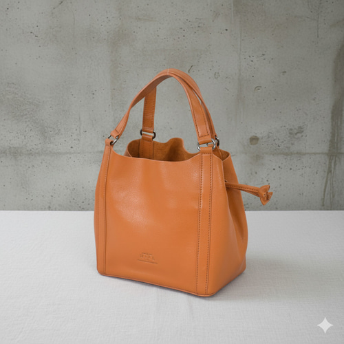 MahL+81 BucketBag 本革 ハンドバッグ バケットバッグ 巾着型 バケツ