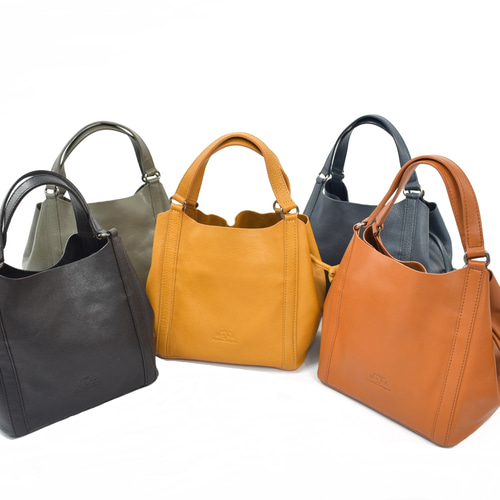 MahL+81 BucketBag 本革 ハンドバッグ バケットバッグ 巾着型