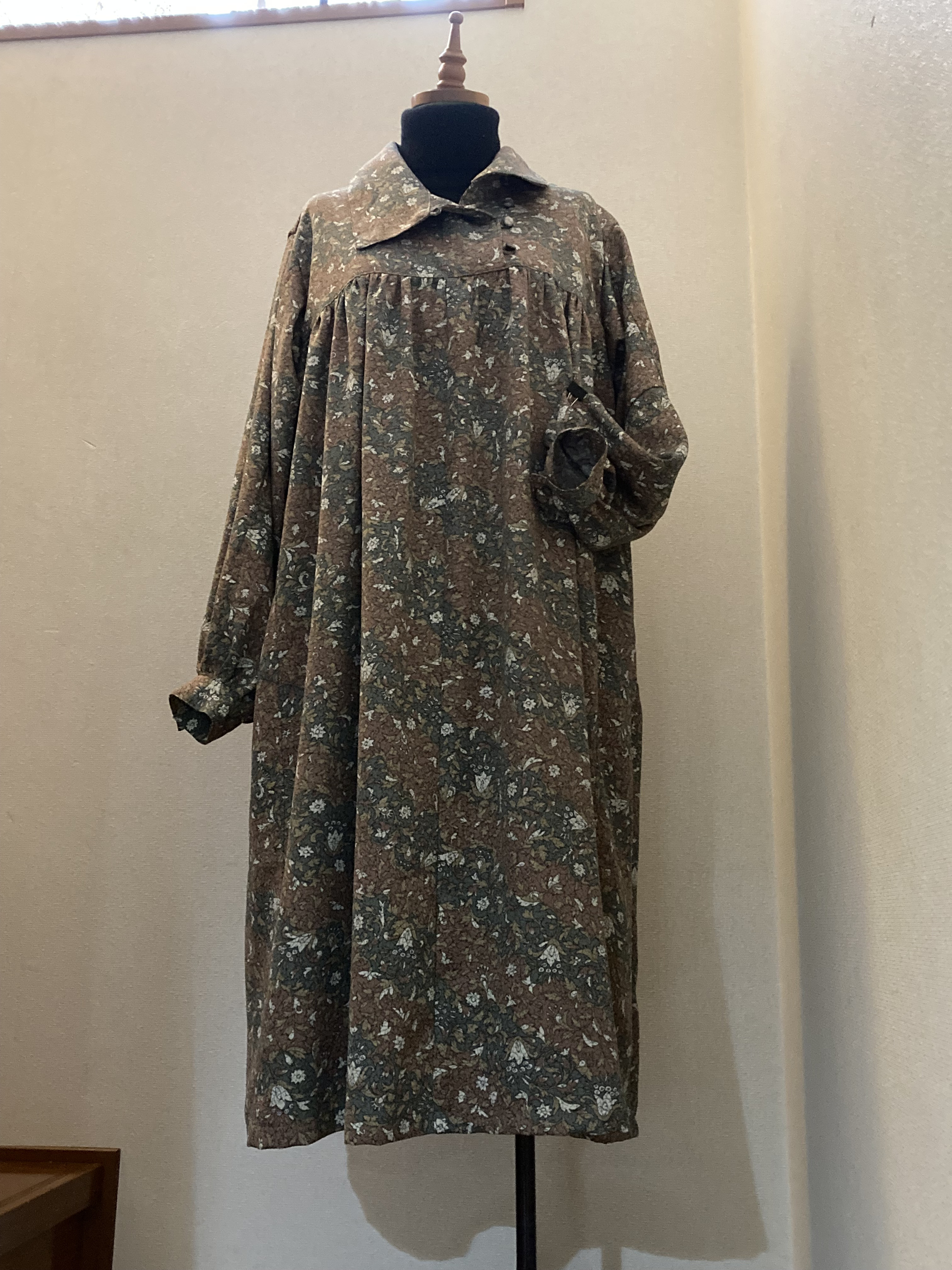 小紋着物リメイクワンピース