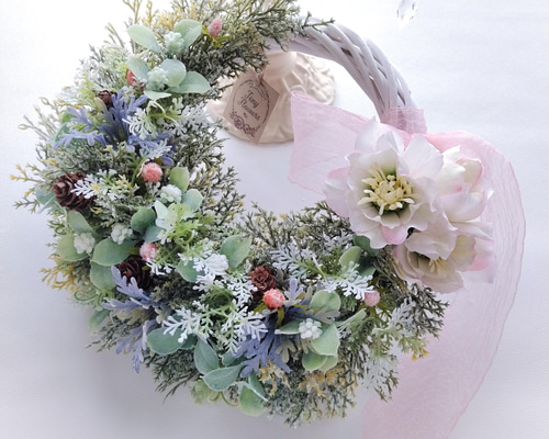 フラワーリース　アーティフィシャルフラワー　クリスマス　31cm　造花　#118 フラワーリース アーティフィシャルフラワー クリスマス 31cm