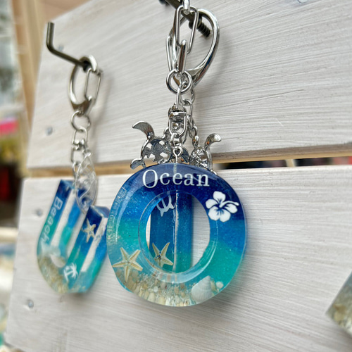 【2025新春福袋】 イニシャルキーホルダー（ocean Keyholder） キーホルダー チャーム