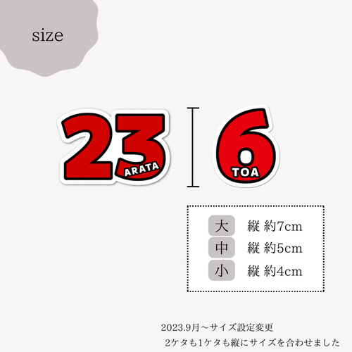 背番号 ステッカーシール!! お名前・背番号入り シール・ステッカー