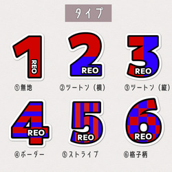 背番号 ステッカーシール!! お名前・背番号入り 3枚目の画像