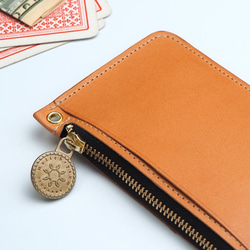 Slim Fragment Case（餅乾米色）Card Coin Pass Case Mini Wallet 第8張的照片