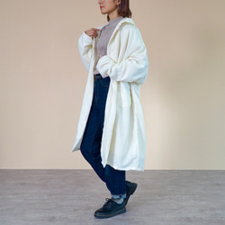 Momonga 羊毛外套/未漂白/遠州紡織 第4張的照片