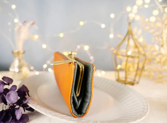 【訳ありSALE】ふっくら優しい大容量な長財布 上質レザーの魅力的なデザインと質感 《ブラウン》CU220BE 3枚目の画像