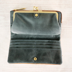 【訳ありSALE】ふっくら優しい大容量な長財布 上質レザーの魅力的なデザインと質感 《ブラウン》CU220BE 4枚目の画像