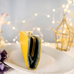 【訳ありSALE】ふっくら優しい大容量な長財布 上質レザーの魅力的なデザインと質感 《マスタード》CU220YE 3枚目の画像