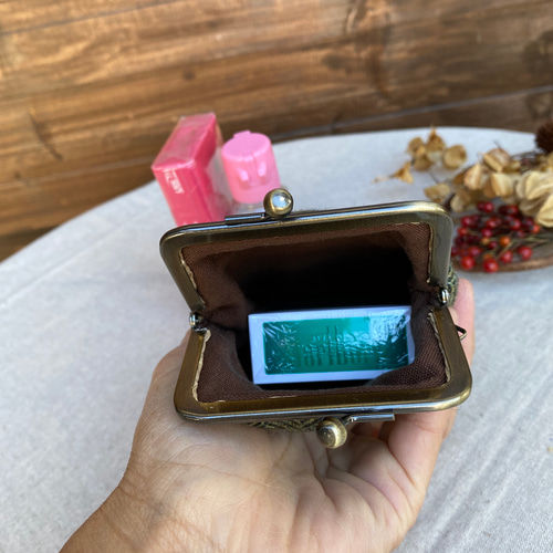 受注製作】ウールグリーン×ブラウン タバコケース IQOSケース アイコス  