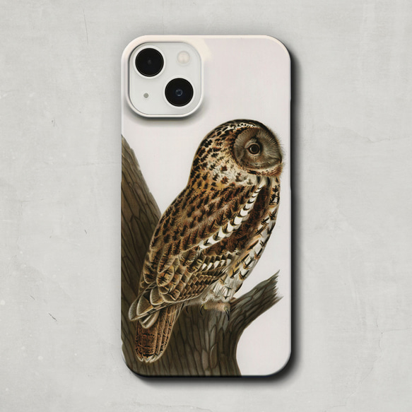 スマホケース / フォン ライト ブラザーズ「モリフクロウ」 iPhone 全機種対応 梟 鳥 フクロウ レトロ 個性的 1枚目の画像