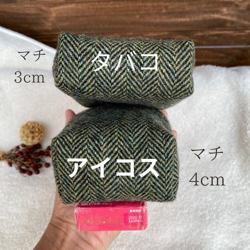 受注製作】タバコケース アイコスケース ウール グレー 男性にもお勧め  