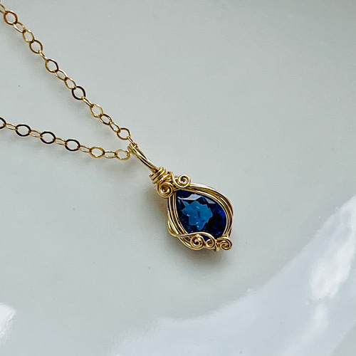 14kgf] タンザナイト ファセットカット フカネ巻き®️ワイヤーラップ