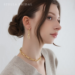 Stella Bridal＊2WAY＊SV925＊バロックパールとオーバルチェーンのブレスレット＆チョーカー 5枚目の画像