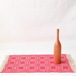 【北欧手織り】オーバーショット織りのテーブルクロス 3枚目の画像