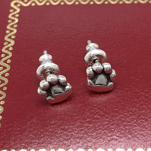 肉球 ピアス ペア/シルバー925 ピアス 片耳用/セカンドピアス 肉球 ピアス ペア/シルバー925 ピアス 片耳用/セカンドピアス
