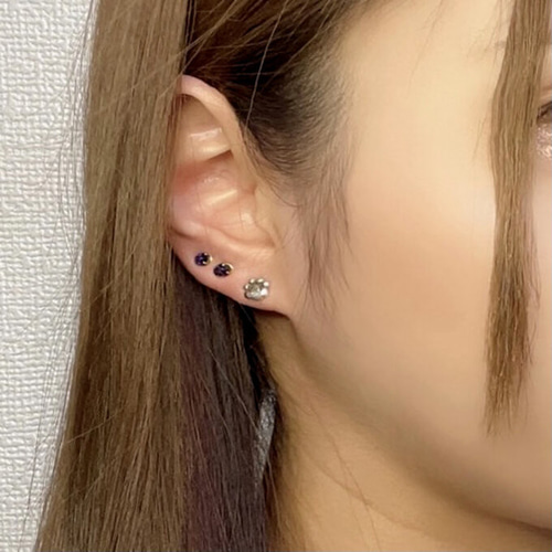 肉球 ピアス ペア/シルバー925 ピアス 片耳用/セカンドピアス 肉球 ピアス ペア/シルバー925 ピアス 片耳用/セカンドピアス