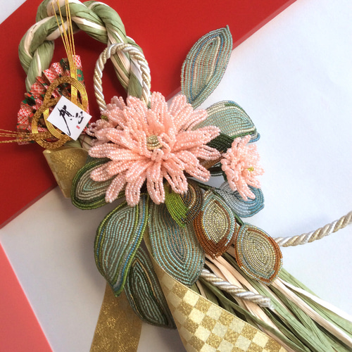 商品名【希】なな様専用❤ キラキラグラデーションダリアお正月リース