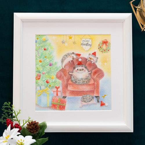 イラスト原画・動物のクリスマスパーティー