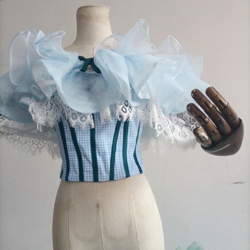 上品！カラードレス ビスチェボレロ+柔らかく重ねたチュールスカート