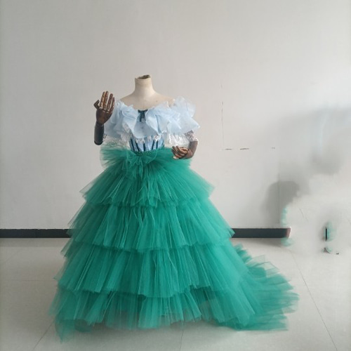 上品！カラードレス ビスチェボレロ+柔らかく重ねたチュールスカート