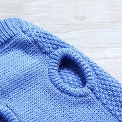 犬服　あったかニットセーター‼　カノコ柄クルーネックセーター 10枚目の画像