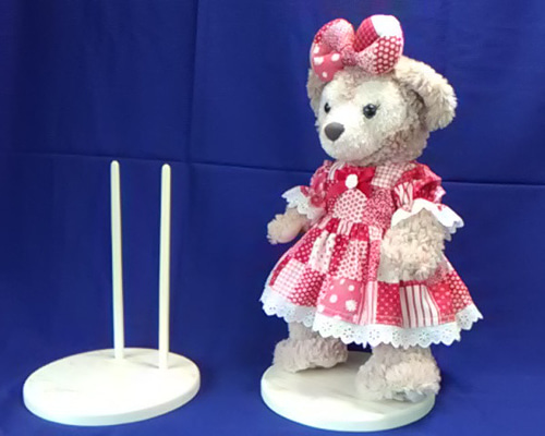 ぬいぐるみS用自立スタンド（白木）1個 ぬいぐるみ studio-crear