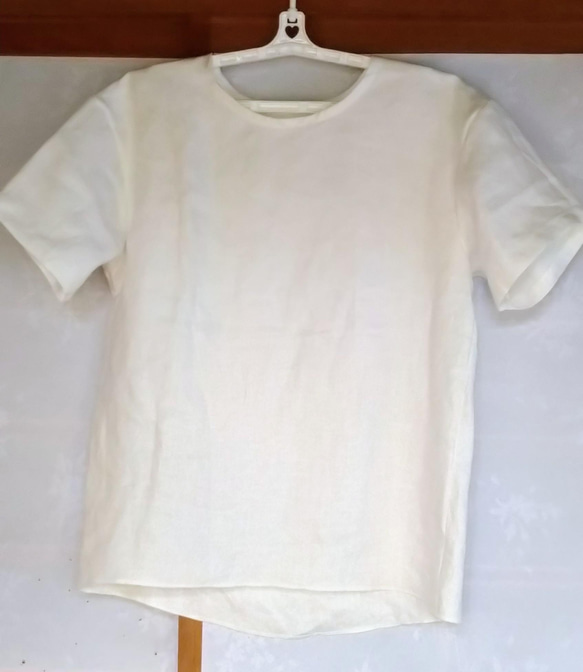 メンズ　ヘンプ(大麻100％)　布帛のTシャツ　S〜LLサイズ  ⭐️受注製作品 3枚目の画像