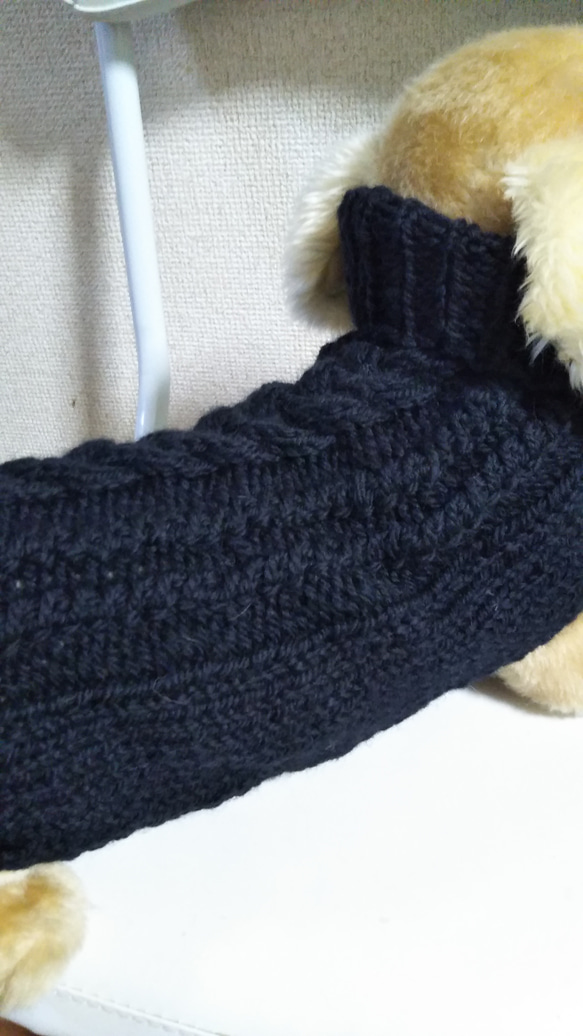 【犬用セーター】ブラックニットです! 5枚目の画像