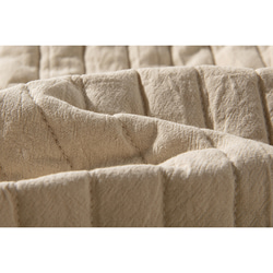 中綿綿麻パンツ　暖かい綿麻パンツ　細い縦キルティング　ゴムウエスト　ベージュ#L132BE 10枚目の画像