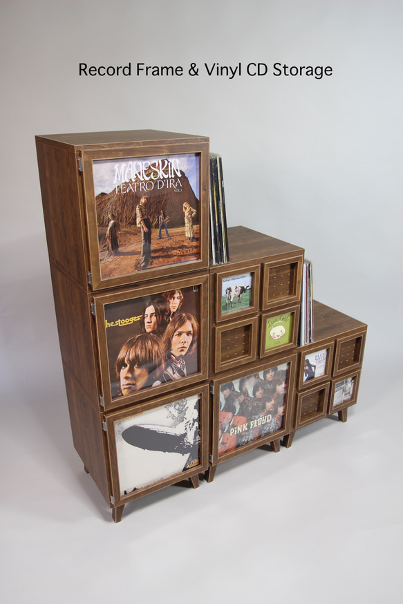 入荷未定＿LP CD フレーム ＆ レコード収納 1台＿おしゃれ