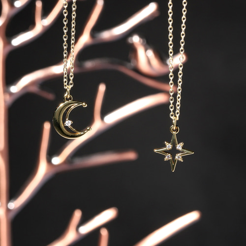 再販】~Crescent moon~三日月モチーフネックレス【14kgf 再販】~Crescent moon~三日月モチーフネックレス【14kgf