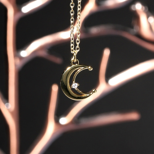 再販】~Crescent moon~三日月モチーフネックレス【14kgf 再販】~Crescent moon~三日月モチーフネックレス【14kgf