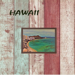 【送料無料】南国の風景☆HAWAII No.501   フレーム付 　A4サイズ 3枚目の画像