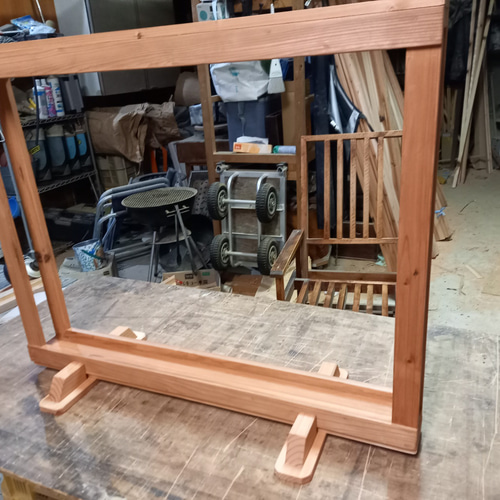 自作紙芝居用柿渋塗紙芝居舞台（特大サイズ） その他インテリア雑貨