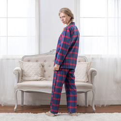 パジャマブランド【nete】日本製 肌に優しい レディース ペアパジャマ ネル チェック柄 ギフト 6533-5141 2枚目の画像