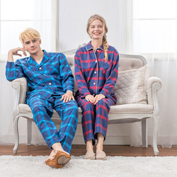 パジャマブランド【nete】日本製 肌に優しい レディース ペアパジャマ ネル チェック柄 ギフト 6533-5141 5枚目の画像