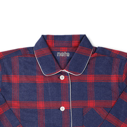 パジャマブランド【nete】日本製 肌に優しい レディース ペアパジャマ ネル チェック柄 ギフト 6533-5141 7枚目の画像