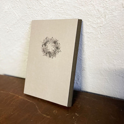B6ノートカバー　スケジュール帳カバー ーカミモノ研究所　fleur noireー 3枚目の画像