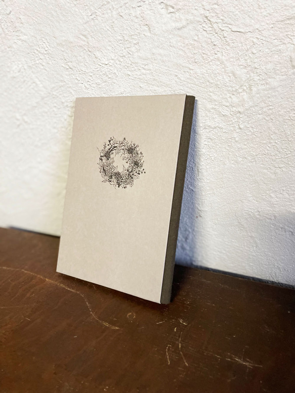 B6ノートカバー　スケジュール帳カバー ーカミモノ研究所　fleur noireー 3枚目の画像