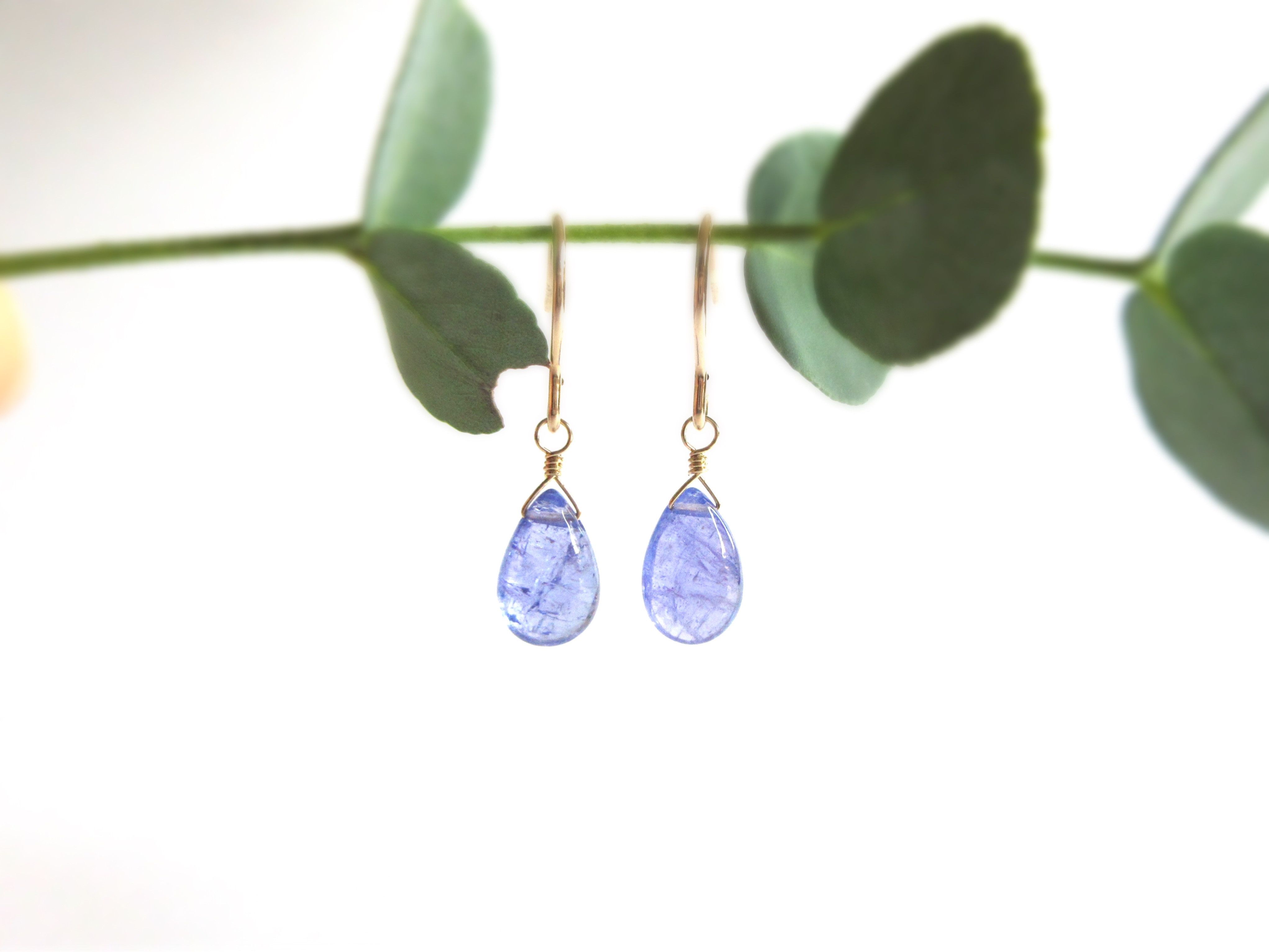 【12月の誕生石】9mm美粒「タンザナイト」14kgfピアス/イヤリング