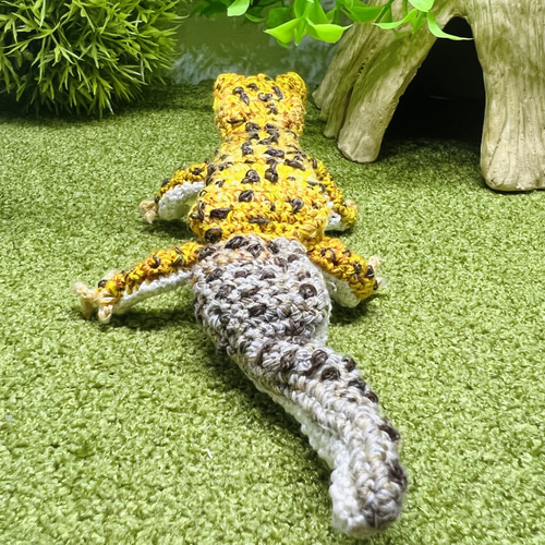 ◎102.ハイイエロー レオパのあみぐるみ ◎100.ハイイエロー レオパの