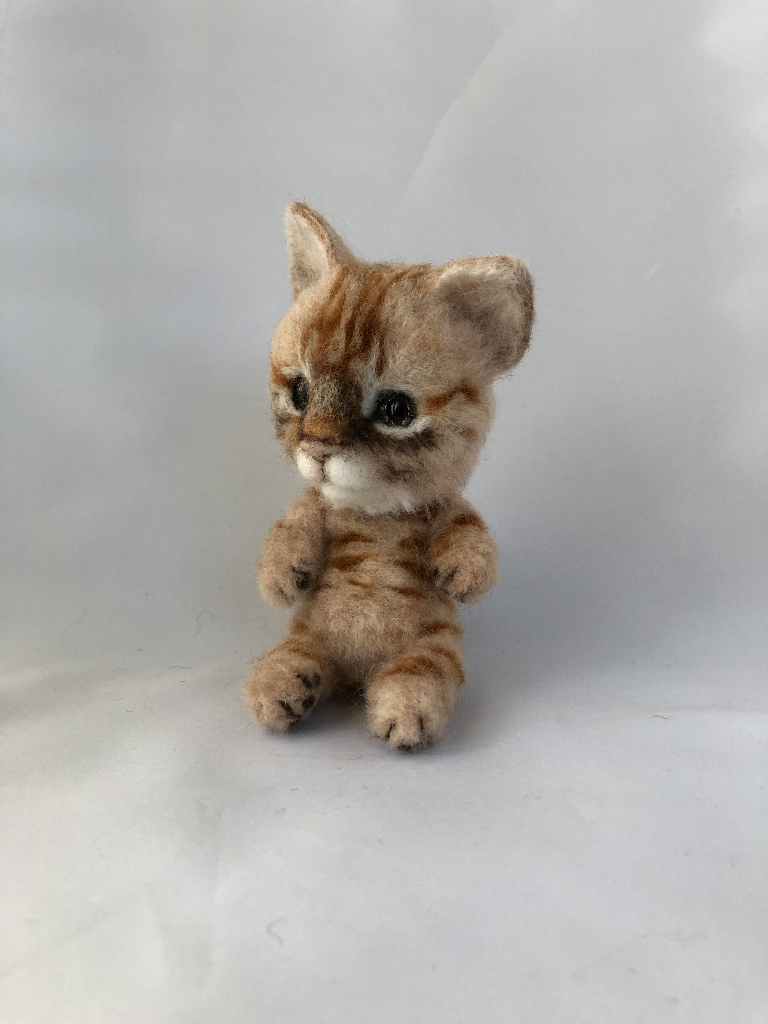 送料無料】オーダー見本 羊毛フェルト猫 しみ込ま