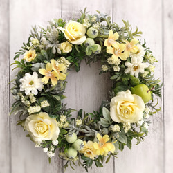 夏のお月さまリース24cm《アーティフィシャルフラワー》 リース 花maru