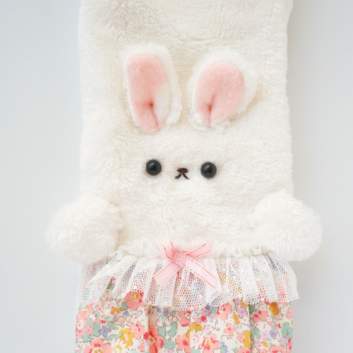 名入れ可♡雪うさぎのぬいぐるみマフラー♡名入れ♡ふわふわ可愛い