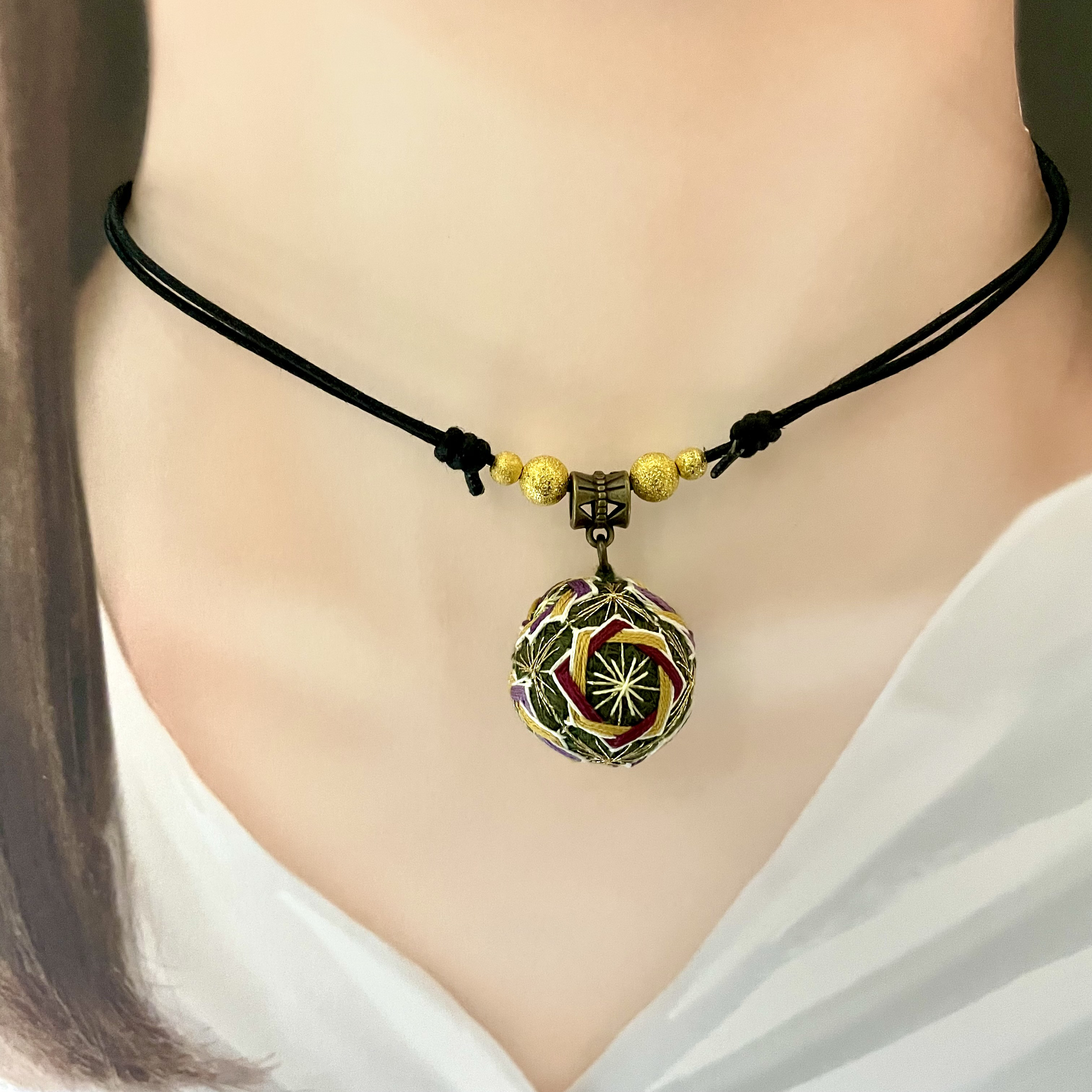 【お好きな手まりで制作します】チョーカーネックレス