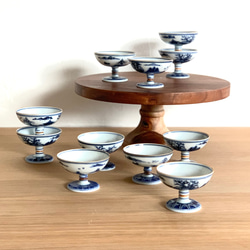 京焼・清水焼】京都 水野春陽窯 染付 呉須 山水 盃 珍味入れ お猪口